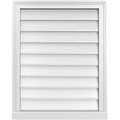 Ekena Millwork Vertical Surface Mount PVC Gable Vent w/ 2"W x 2"H , Brickmould Sill Frame, 24"W x 30"H GVPVE24X3003SN